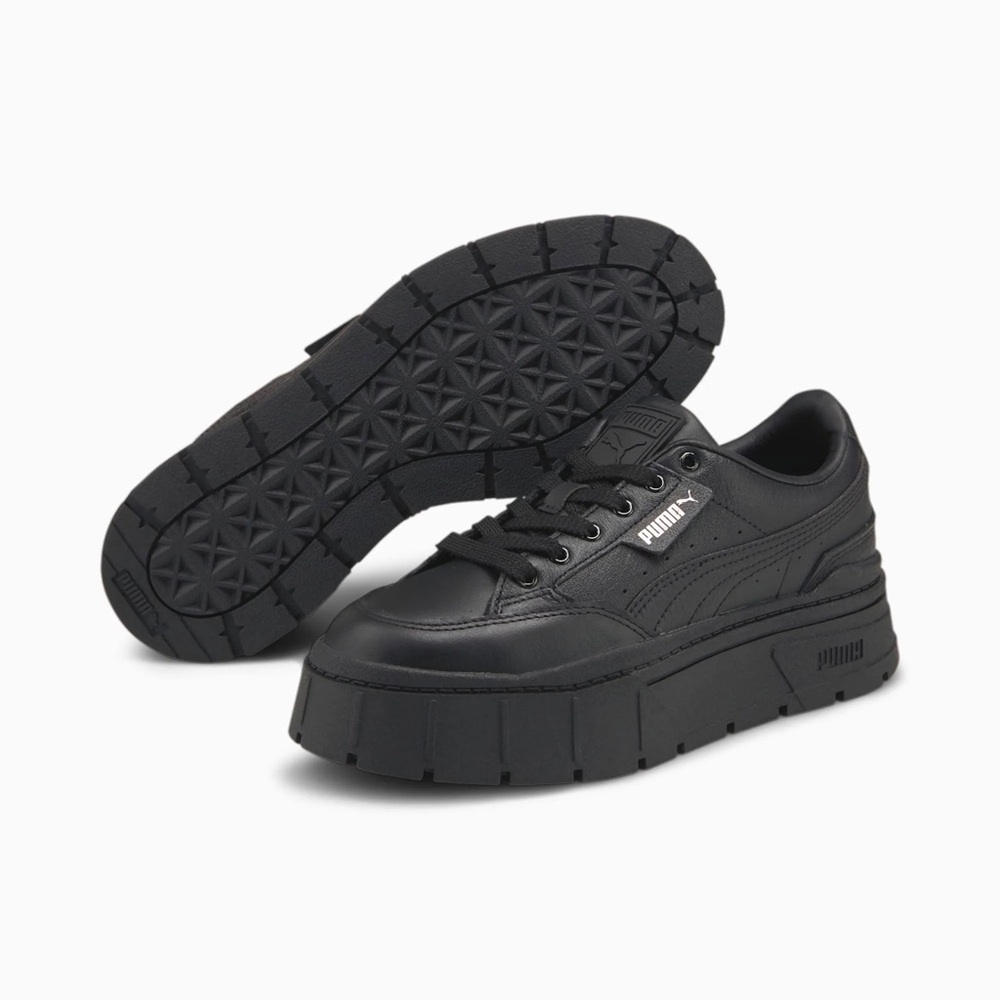 PUMA Women's Black Platform Sneakers Size 7 in EUC
